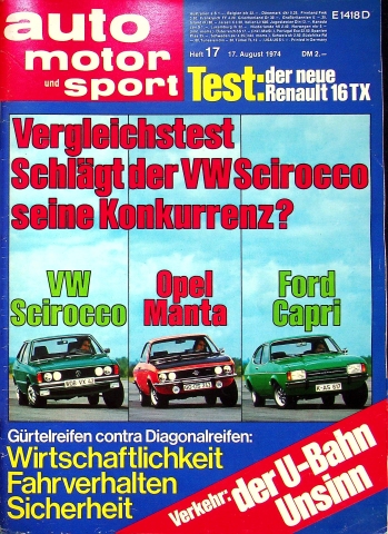 Deckblatt Auto Motor und Sport (17/1974)